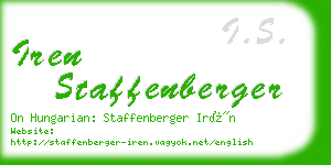 iren staffenberger business card